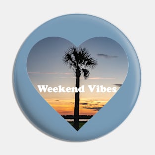 Weekend Vibes Sunset Pin