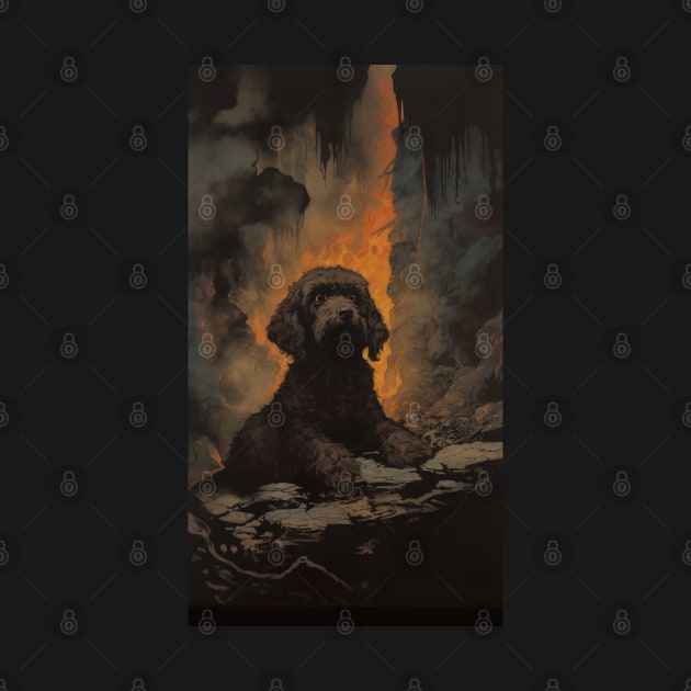 LADY - DARK FANTASY ART STYLE DOG by Vista Threads Co