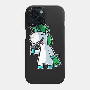 Unicorn Sing Karaoke Kids Kawaii Neko Anime graphic Phone Case