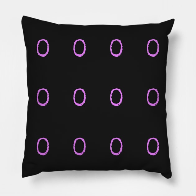 Pink Typewriter Number 0 Pillow by anacarminda