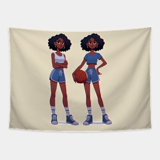 Female basketball player Tapestry