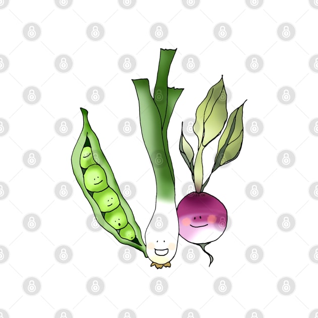 cute vegetables cartoon by cartoonygifts