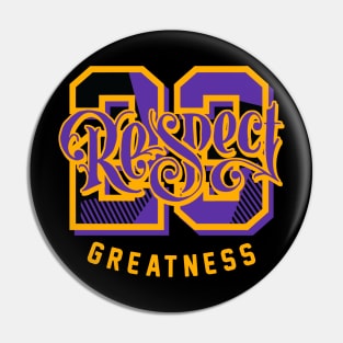 Respect Greatness Field Purple Retro Sneaker Pin