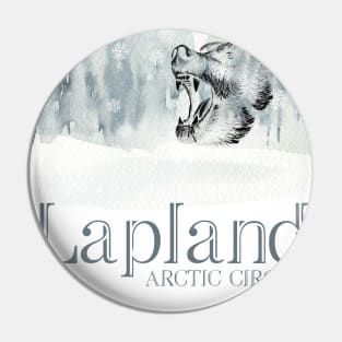 WINTER WILD LIFE  BEAR ARCTIC CIRLE LAPLAND SCANDINAVIA Pin