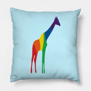 Rainbow Giraffe Pillow