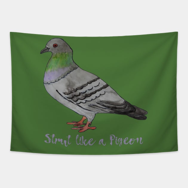 Strut Like a Pigeon Tapestry by ABY_Creative