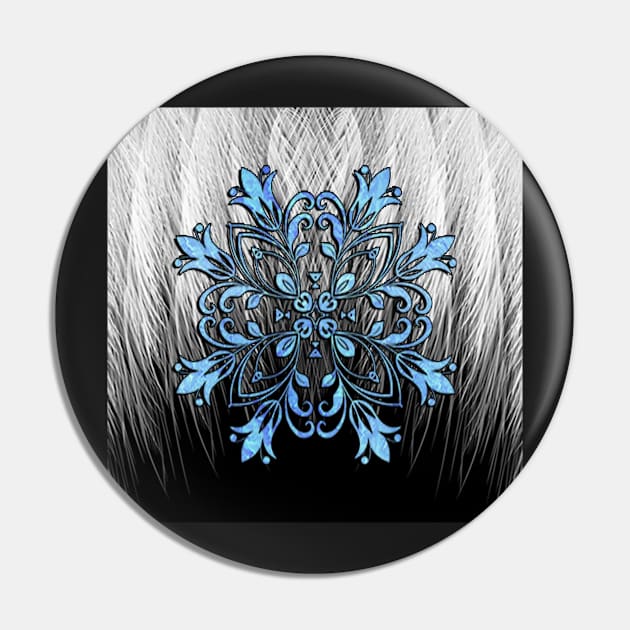 Mandala Blue, Black, White & Grey: Inspirational Mandalas Pin by tamdevo1