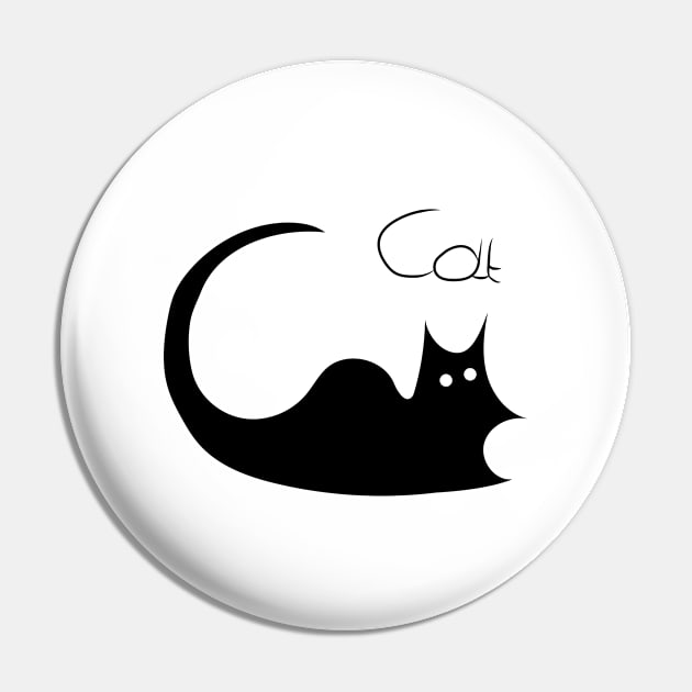 Black cat forms the word cat Pin by SkelBunny