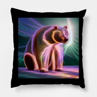 Northern Lights Bear Pillow