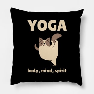 yoga body mind spirt Pillow