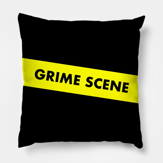 Grime Scene - Do Not Cross Tape Pillow by lukassfr