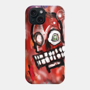 NY Abstract art skull painting Phone Case