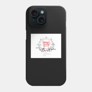 Power word and boxing glove illustration Phone Case