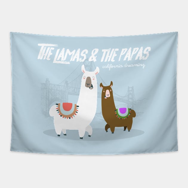 The Lamas and The Papas Tapestry by Boulinosaure