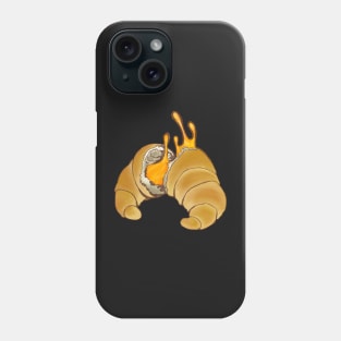 Creamy Croissant - Beautiful French Pastry Breakfast - Black Phone Case