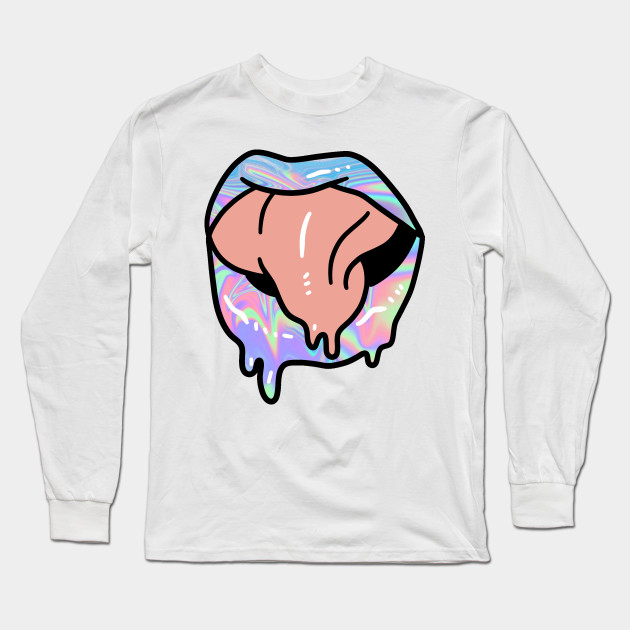 Rainbow Paint Drip Lips Lips Long Sleeve T Shirt Teepublic