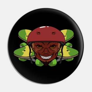 Skater Devil (no caption) Pin