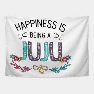 Happiness Is Being A Juju Wildflowers Valentines Mothers Day Tapestry