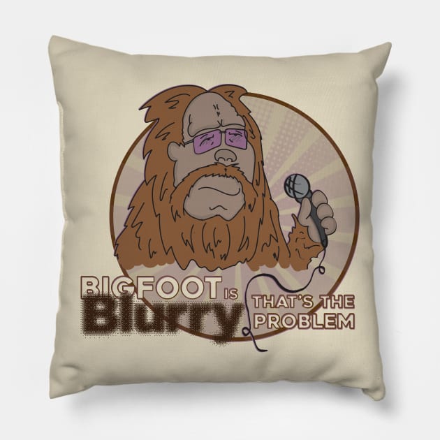 Bigfoot is Blurry | Mitch Hedberg Pillow by moose_cooletti