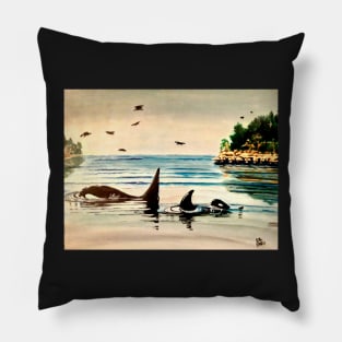 Orca Reflection Pillow