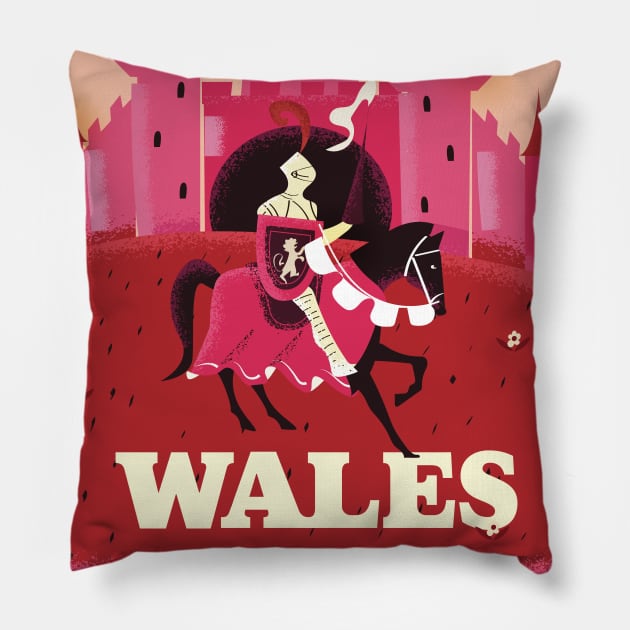Wales Vintage Castle Pillow by nickemporium1