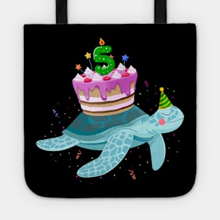 Turtle 5th Birthday 5 Years Old Turtles Reptiles Testudines Tote