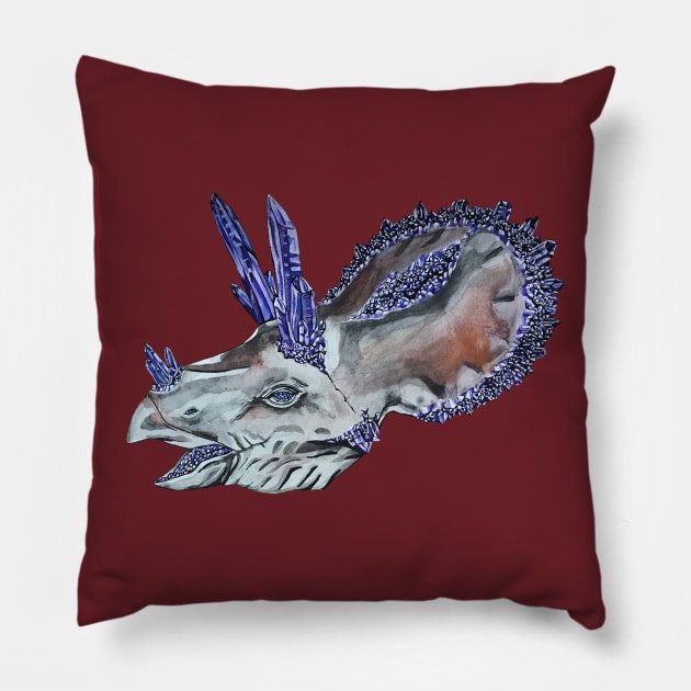 Triceratops Geode Pillow by RaLiz