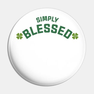 Simply Blessed Religious Clover St Patrick's Day Pin