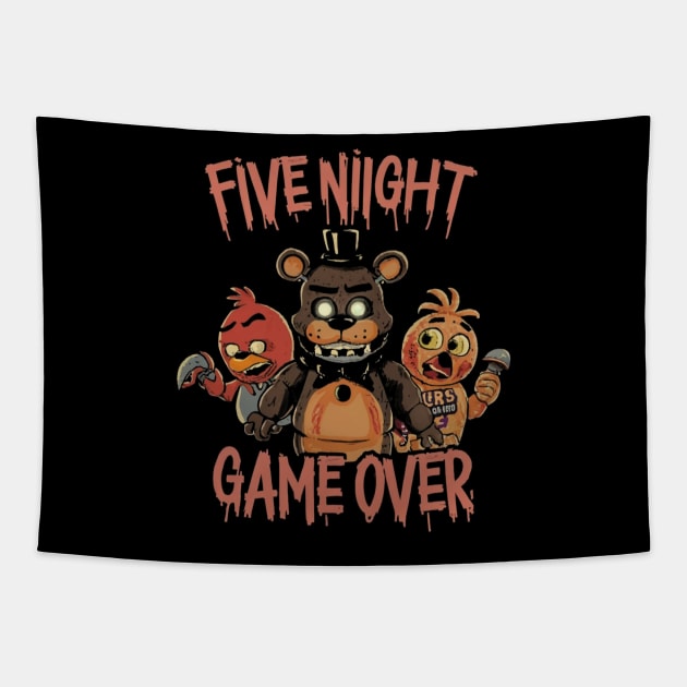 Five Nights At Freddy's Game Over Tapestry by Aldrvnd