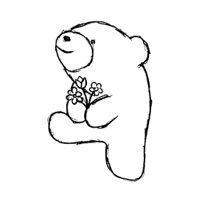 Smiley Bear with Flowers T-Shirt