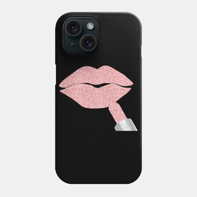 Pink Lipstick Kiss II Phone Case by LittleBean