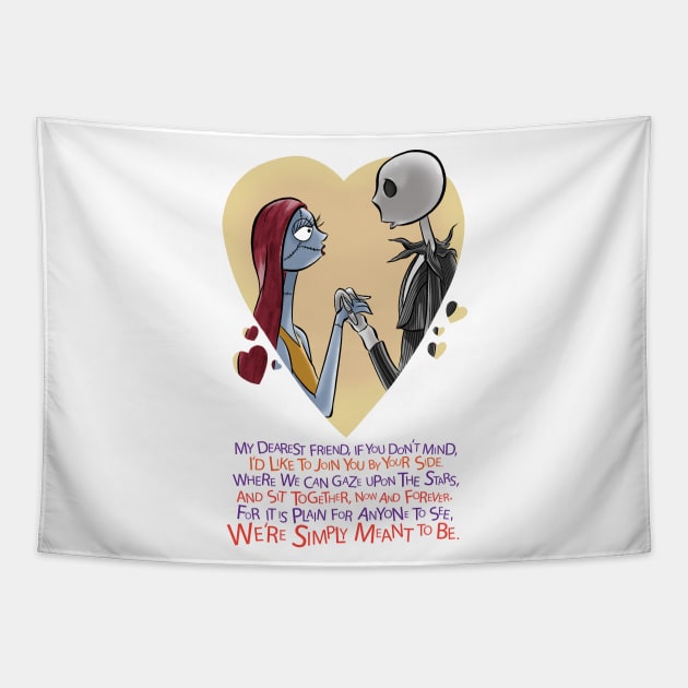 Jack and Sally Tapestry by mattlassen