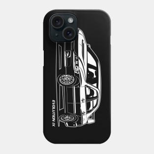 Lancer Evolution IX White Print Phone Case