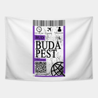 budapest flight ticket boarding pass abstract Tapestry