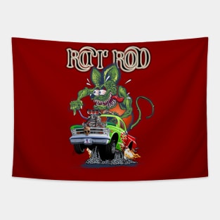 Cartoon Rat Rod Tapestry