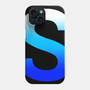 Blue Letter S Phone Case