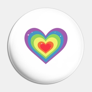 Rainbow Heart Pin