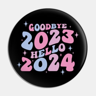 Goodbye 2023 hello 2024 wavy pastel Pin