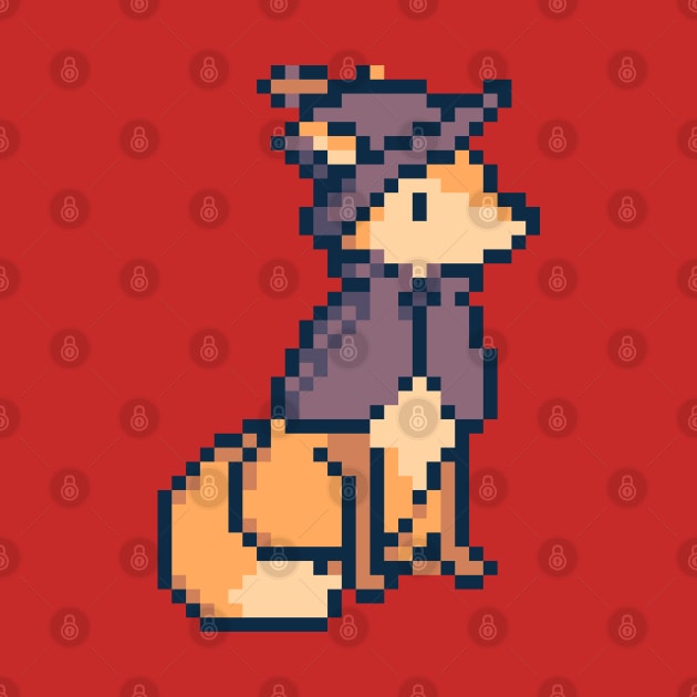 Cute Fox Robin Hood Pixel Art by MariOyama