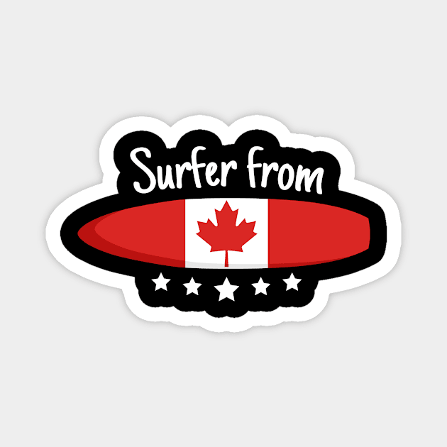 Surfer from Canada Magnet by LiquidLine