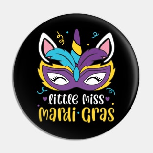 Mardi Gras "Little Miss Mardi Gras" Unicorn Pin