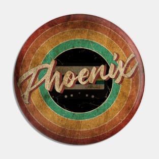 Phoenix Vintage Circle Art Pin