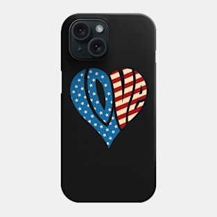 Love USA 4th July Phone Case