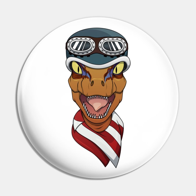 Raptor Biker Pin by BoombasticArt