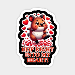 Cuddly Quokka Love: Heartwarming Hops Magnet