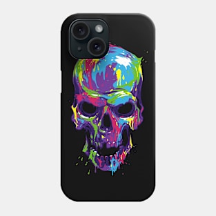 Rainbow Melty Skull Phone Case