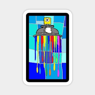 Blues Spray Graffiti Funny Rainbow 24 Magnet