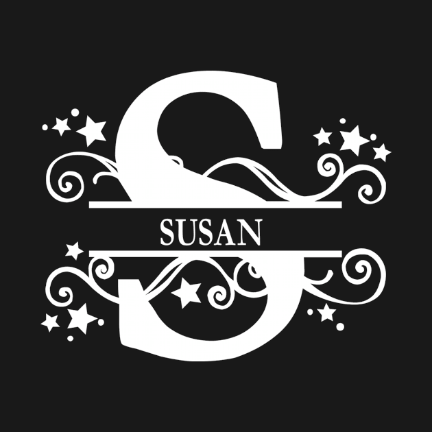 Susan Monogram Initial Letter S by Mel's Designs