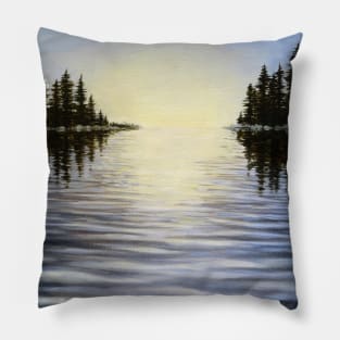 Signal - lake landscape painting Pillow