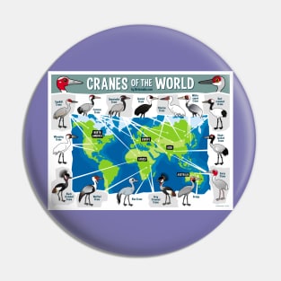 Cranes of the World Pin